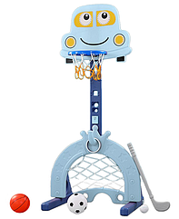 Дитячий спортивний комплекс з музичною колонкою 3в1 Terrio "Taxi" Блакитний