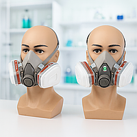 Респіратор напівмаска FD-410 6200 з фільтрами KN90 для захисту від пилу, газів і органічних парів