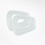 Респіраторна маска 3M 6200 з фільтрами 6001+5N11+501 | Захисний комплект для дихання багаторазовий, фото 6