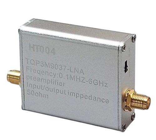 Підсилювач LNA 0.1 МГц-6 ГГц 20 дБ HT004 з можливістю вбудовувати акумулятор живлення