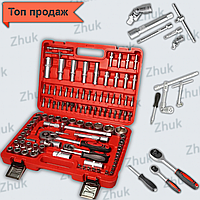 Набір інструментів 108 предметів 1/2 і 1/4 Cr-V MAX MXSS108 Торцеві головки, тріскачки, біти Автоінструменти