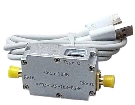 Підсилювач радіосигналів 10 МГц-6 ГГц 10 dB, тип-С 6G-2W ЧПУ атенюатор