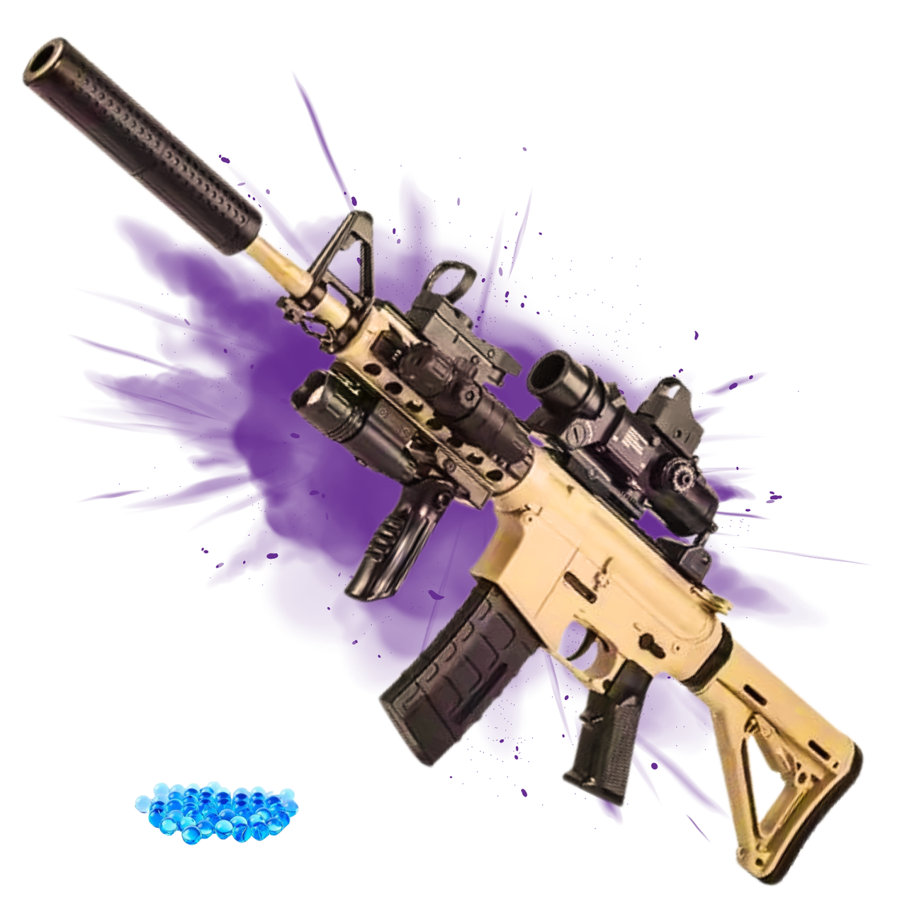 Іграшковий Автомат На Орбізах M4A1 2 Режими Автоматичний Гель Бластер із Преміум Комплектацією для Підлітків і Дорослих BB 96 см, фото 1