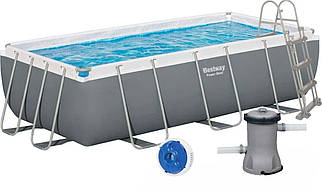Каркасний прямокутний басейн Bestway 56441 (404х201х100 см) з картриджним фільтром і драбиною
