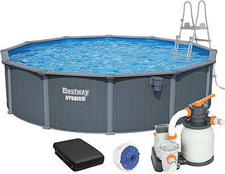 Збірний басейн Bestway Hydrium 561CS (549х132 см) з пісочним фільтром, драбиною і тентом