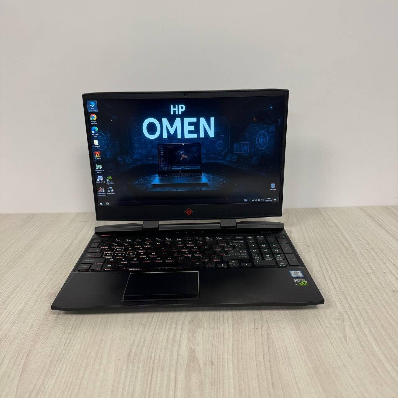 Б/в Ігровий ноутбук Б-клас HP Omen 15-dc1054nr 15.6" 1920x1080| i7-9750H| 16GB RAM| 512GB SSD NVMe| GTX 1660 Ti 6GB