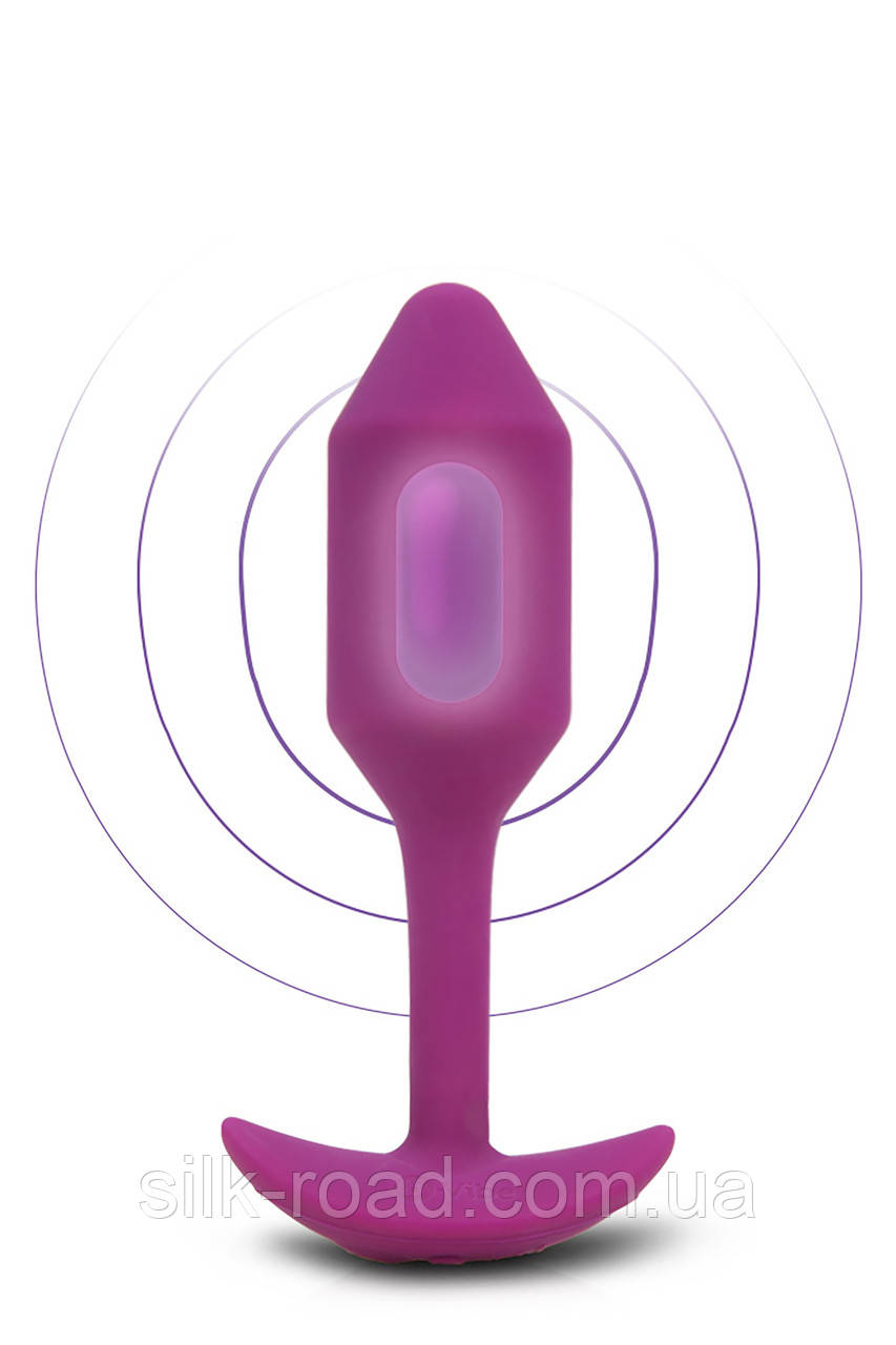 Анальна пробка з вібрацією Snug Plug 2 B-Vibe, силіконова, рожева