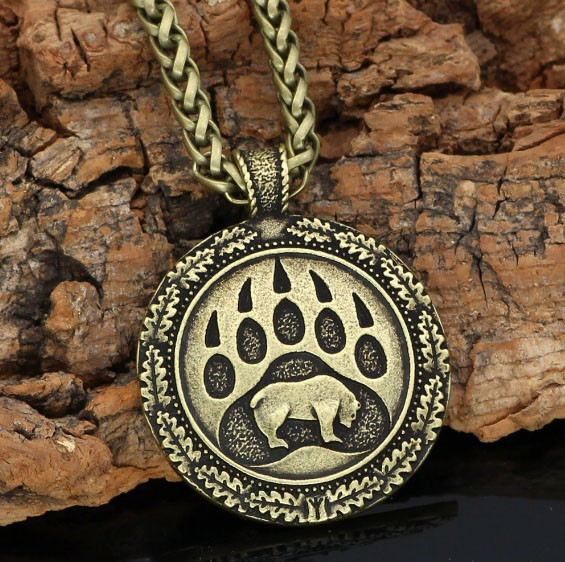 Кулон Ведмежа лапа жовтий метал