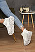 Кросівки жіночі на хутрі білого кольору 182605T Безкоштовна доставка, фото 3
