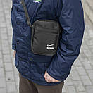 Спортивна сумка барсетка через плече Nike temp чорна тканинна месенджер, фото 4