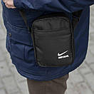 Спортивна сумка барсетка через плече Nike temp чорна тканинна месенджер, фото 6