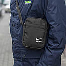 Спортивна сумка барсетка через плече Nike temp чорна тканинна месенджер, фото 2