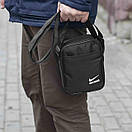 Спортивна сумка барсетка через плече Nike temp чорна тканинна месенджер, фото 9