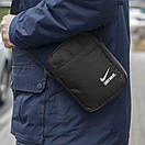 Спортивна сумка барсетка через плече Nike temp чорна тканинна месенджер, фото 5