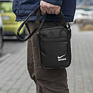 Спортивна сумка барсетка через плече Nike temp чорна тканинна месенджер, фото 7