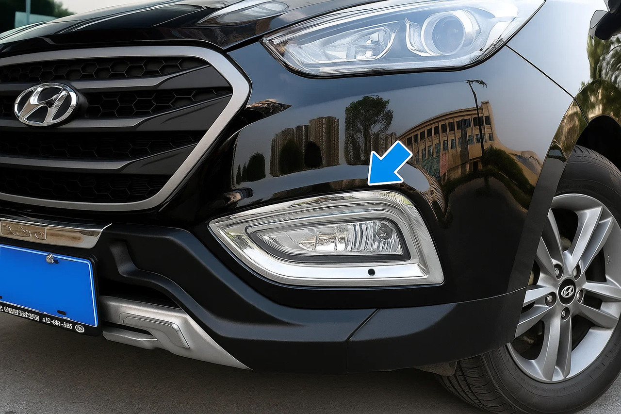 Накладки на протитуманки для Hyundai IX-35 ABS-пластик (2 шт), фото 1