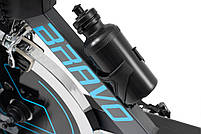 Спінбайк Hop-Sport HS-045IC Bravo синій для фітнесу та схуднення з механічним гальмом і ланцюговим приводом, фото 2