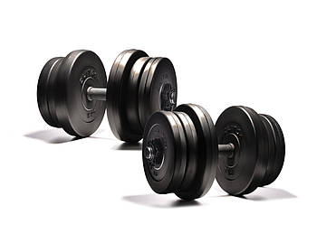 Гантелі Elitum 2 х 21кг набір для тренувань удома та в залі з регульованою вагою для всіх груп м'язів