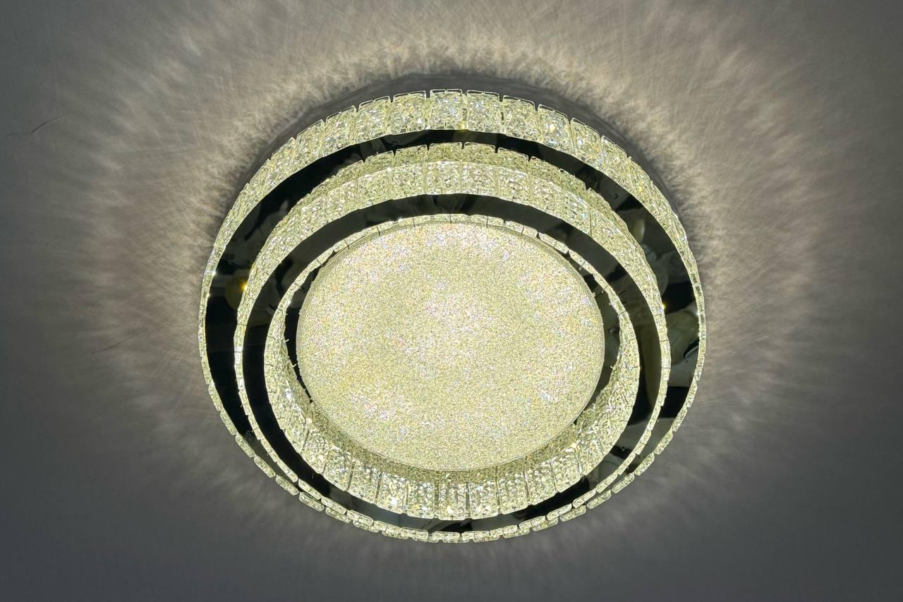 Кругла люстра з пультом 3200-6000К 140Вт IP20 хром