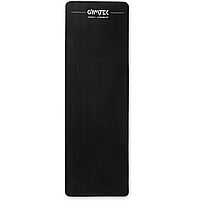 Килимок для йоги та фітнесу Gymtek NBR 1 см чорний для комфортних тренувань у залі та вдома, фото 3