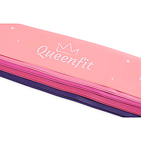 Набір гумок для фітнесу Queenfit 5 штук із різним опором для тренувань удома та в залі, фото 4
