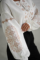 Женская вышиванка рубашка, современная красивая сорочка-вышиванка нарядная, праздничная рубашка вышитая, вышитые блузки Style