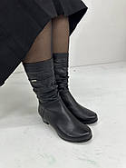 Чоботи жіночі 3/4 Sanborina 106 чорні на підборах 36, фото 5