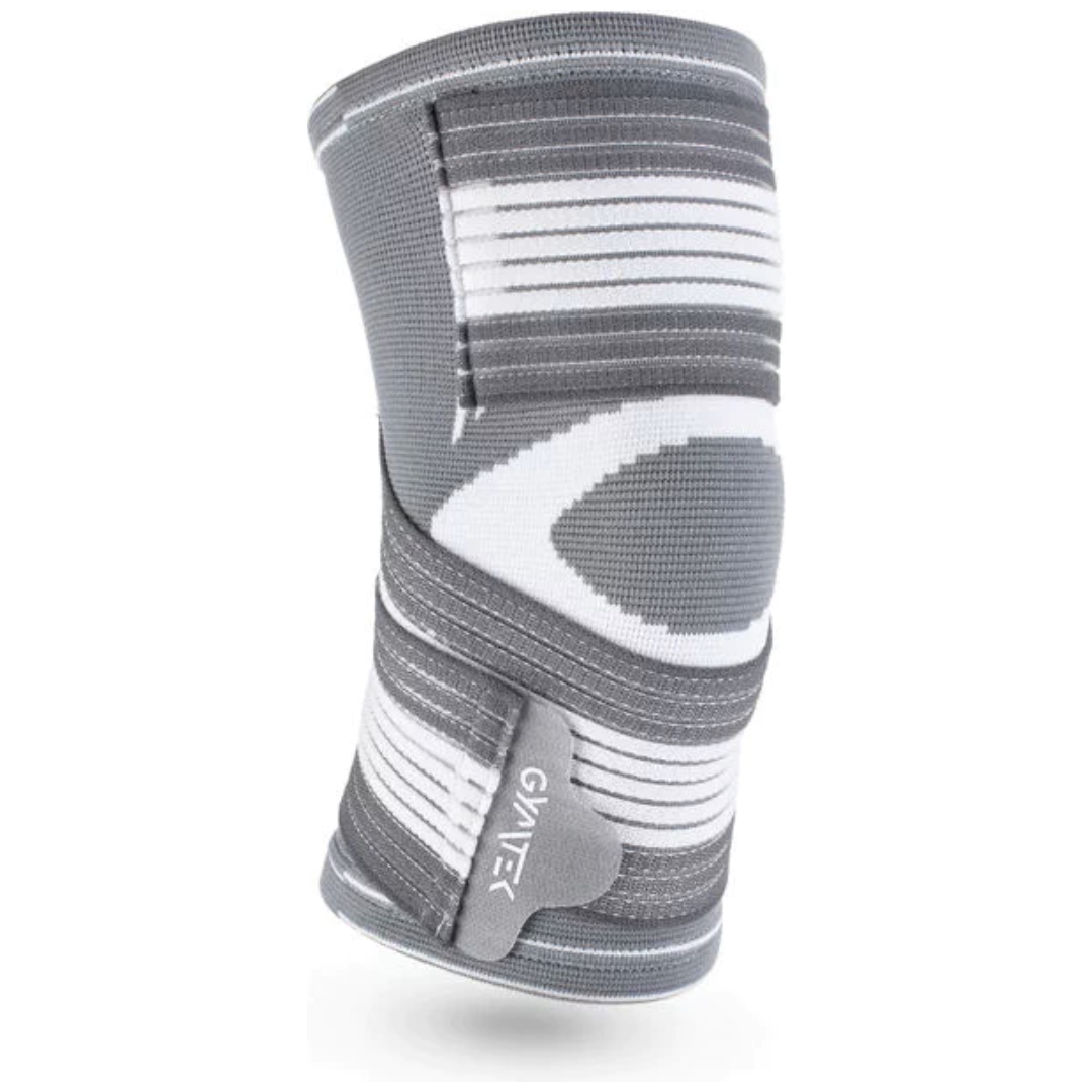 Наколінник Gymtek фіксатор для коліна з підтримкою у разі травм і навантажень сірий розмір М, фото 1