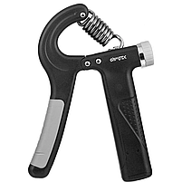 Еспандер Gymtek регульований з лічильником для тренування м'язів рук 10-100 кг чорний для фітнесу та реабілітації, фото 2