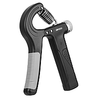 Еспандер Gymtek регульований з лічильником для тренування м'язів рук 10-100 кг чорний для фітнесу та реабілітації, фото 3