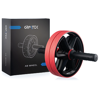 Ролик для преса Gymtek подвійний тренажер для домашніх тренувань з антиковзною ручкою