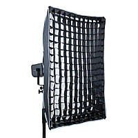 Софтбокс професійний з стільниками sb01-a1-60х90 колір чорний picnic