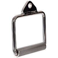 Ручка для тяги York Fitness одинарна для дельти біцепса хромована для ефективних тренувань, фото 3