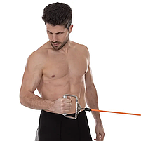 Ручка для тяги York Fitness одинарна для дельти біцепса хромована для ефективних тренувань, фото 6