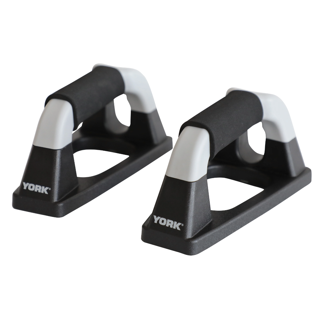 Упори для віджимань York Fitness пара чорні для тренування верхньої частини тіла з комфортом, фото 1