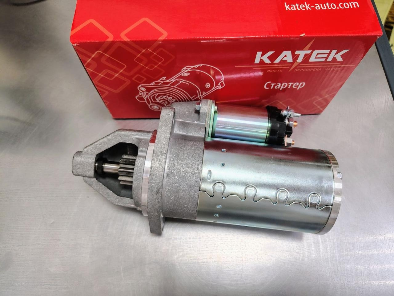 Стартер Газель, Волга, УАЗ двигун 402, 4215, 4216 (редукторний) (виробництво КАТЭК), фото 1