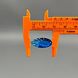 20 шт - Стрази акрилові пришивні 11х20 мм крапля, синій електрик, фото 2