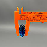 20 шт - Стрази акрилові пришивні 11х20 мм крапля, синій електрик, фото 4