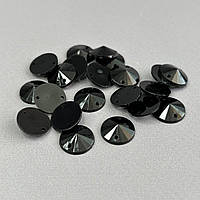 20 шт - Стрази акрилові пришивні 12 мм конус, чорний