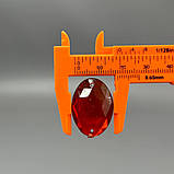 20 шт - Стрази акрилові пришивні 18х25 мм, червоний, фото 4