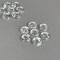 20 шт - Стрази акрилові пришивні 8 мм, кристал