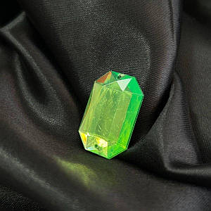 20 шт - Стрази акрилові пришивні 18х25 мм, салатовий