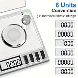 Високоточні цифрові ваги KD-50 50g/0.001g гирька, пінцет, ложка, тара Китай, фото 5