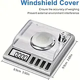 Високоточні цифрові ваги KD-50 50g/0.001g гирька, пінцет, ложка, тара Китай, фото 3