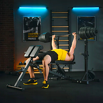 Стійки під штангу Trex Sport TX-090S регульовані для домашніх тренувань безпечні та універсальні, фото 2