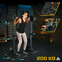 Стійки під штангу Trex Sport TX-090S регульовані для домашніх тренувань безпечні та універсальні, фото 6