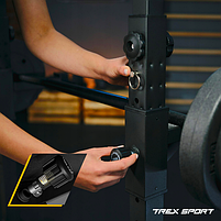Стійки під штангу Trex Sport TX-090S регульовані для домашніх тренувань безпечні та універсальні, фото 8