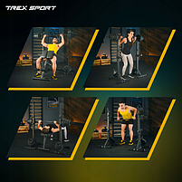 Стійки під штангу Trex Sport TX-090S регульовані для домашніх тренувань безпечні та універсальні, фото 9