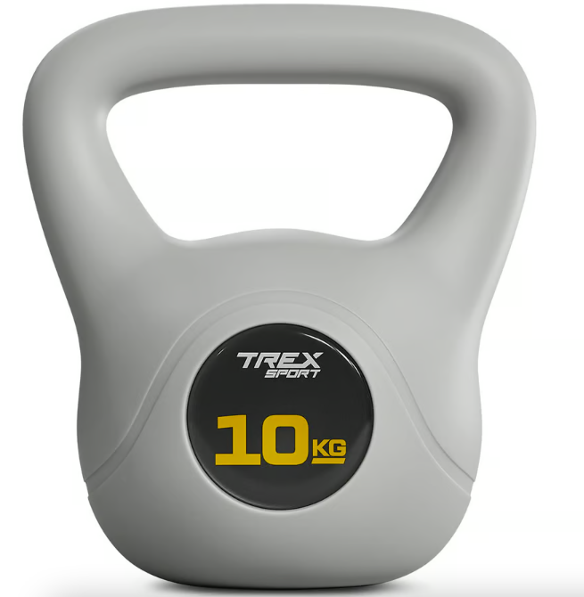 Гиря вінілова 10 кг Trex Sport для тренувань і фітнесу стильний і зручний аксесуар для сили та витривалості, фото 1