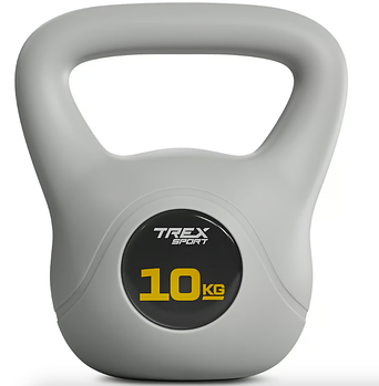 Гиря вінілова 10 кг Trex Sport для тренувань і фітнесу стильний і зручний аксесуар для сили та витривалості